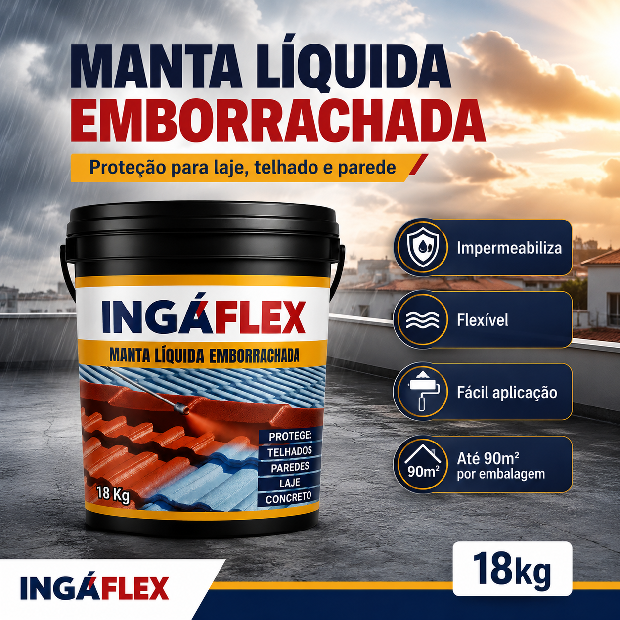 Manta Liquida Ingáflex 3,6kg 12kg 18kg e 45kg