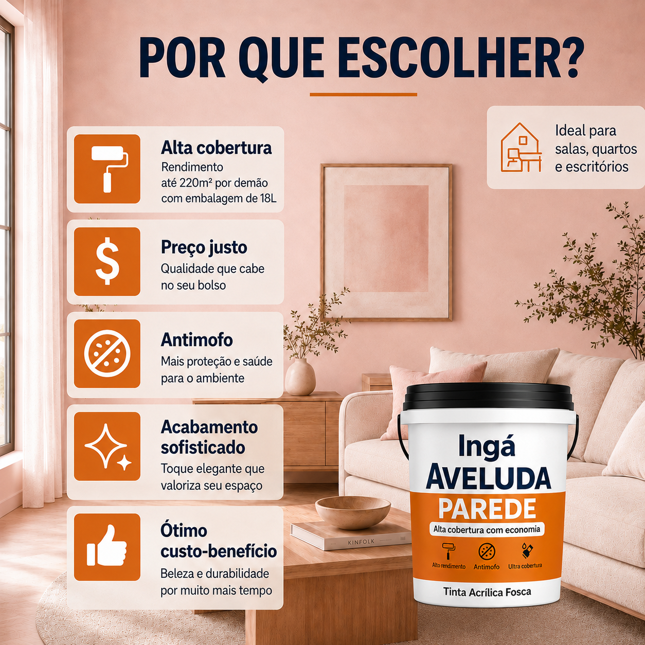 Tinta Aveludada Ingáveluda 16L