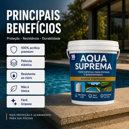 Tinta para Piscinas e Tanques Aqua Suprema 3,6L e 16L