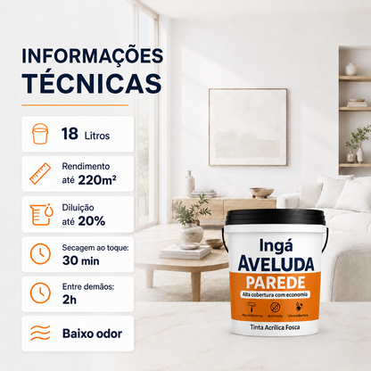 Tinta Aveludada Ingáveluda 16L