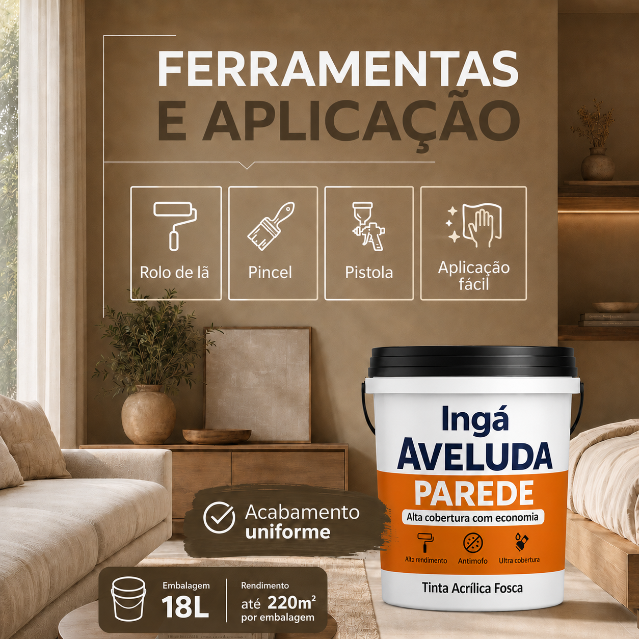 Tinta Aveludada Ingáveluda 16L