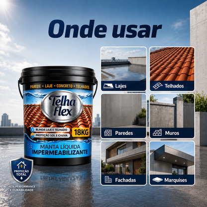 Manta Liquida Telhaflex 3,6kg 12kg 18kg e 45kg