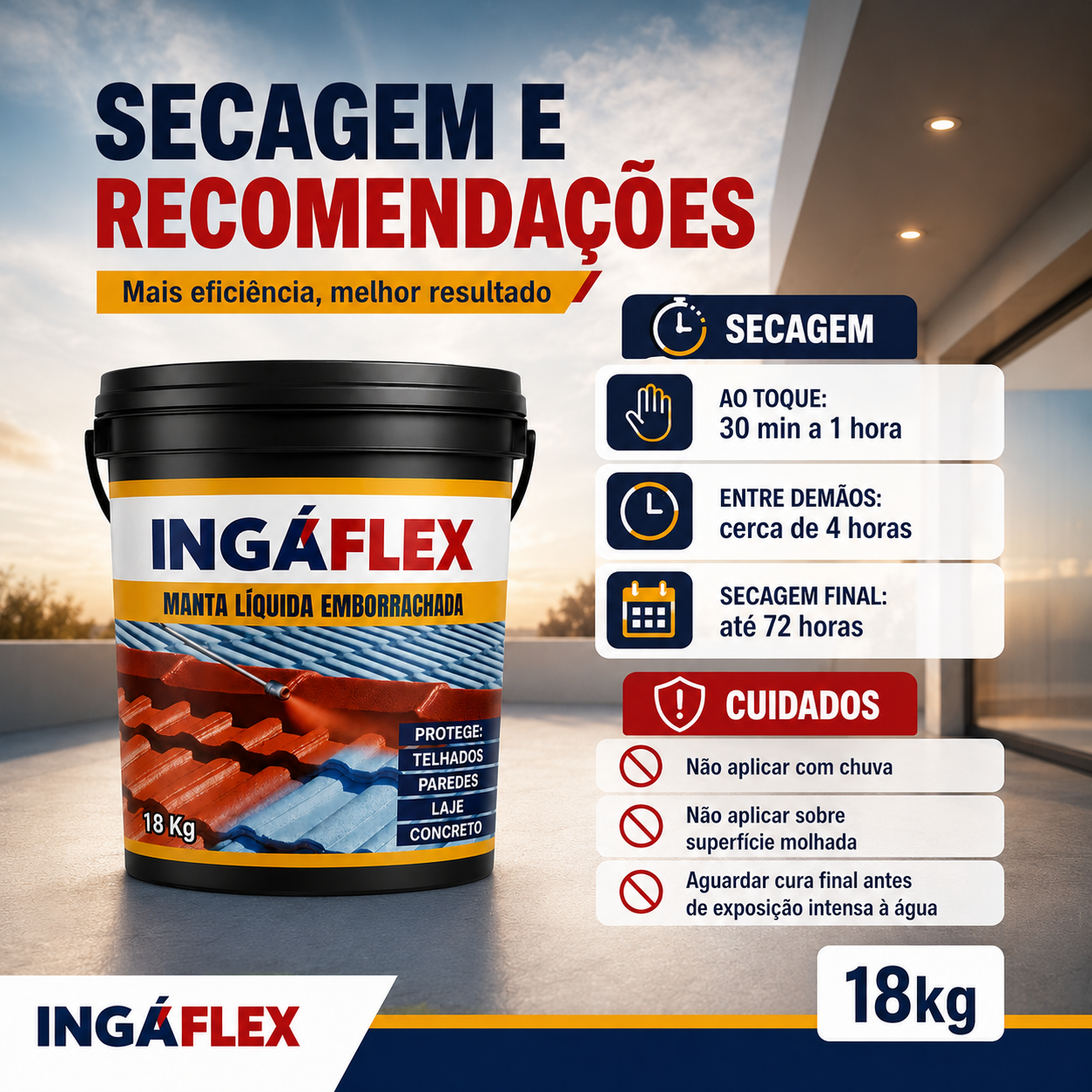 Manta Liquida Ingáflex 3,6kg 12kg 18kg e 45kg