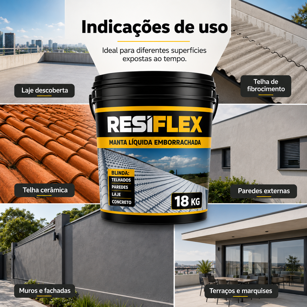 Manta Liquida Resiflex 3,6kg 12kg 18kg e 45kg