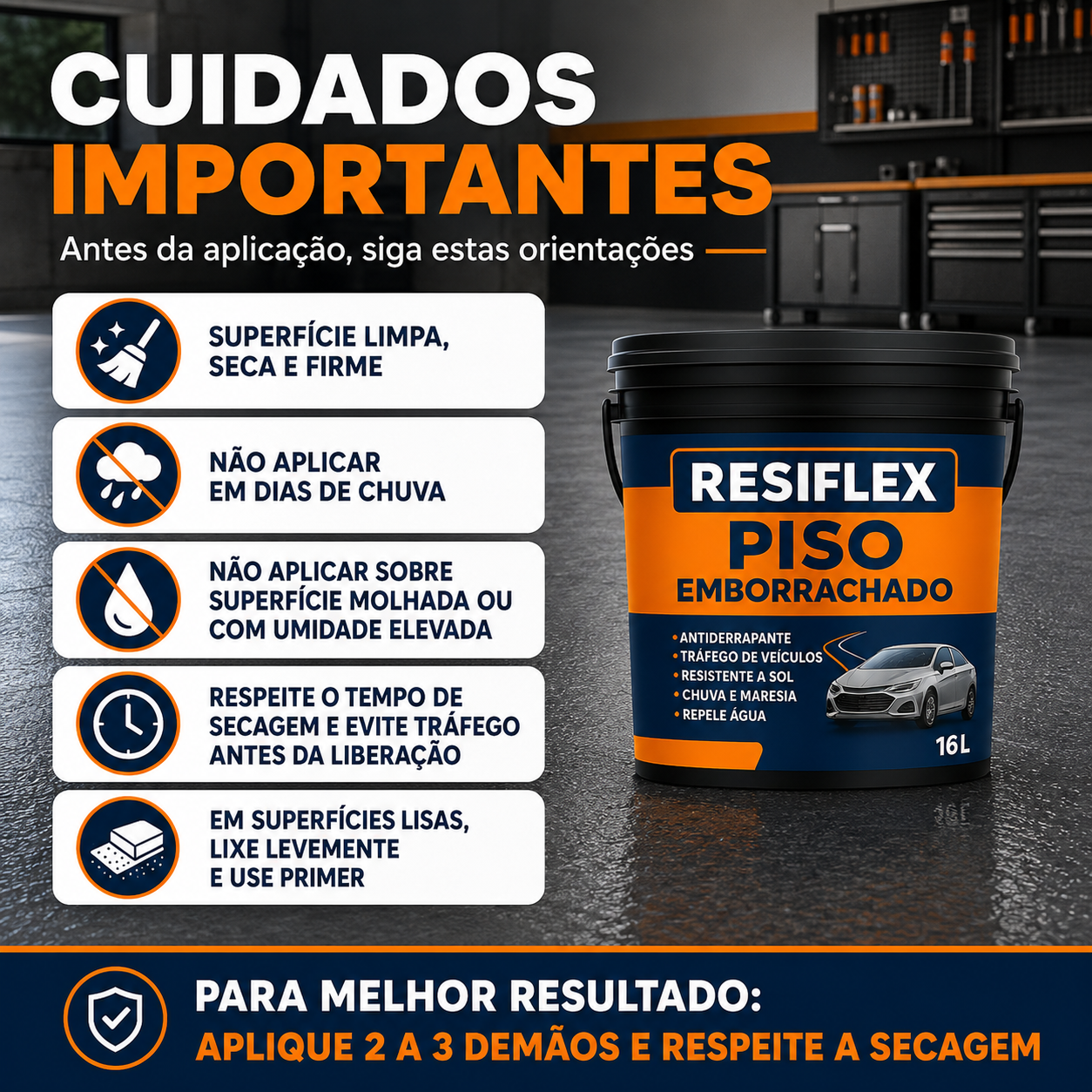 Resiflex Emborrachada Piso 3,6L e 16L