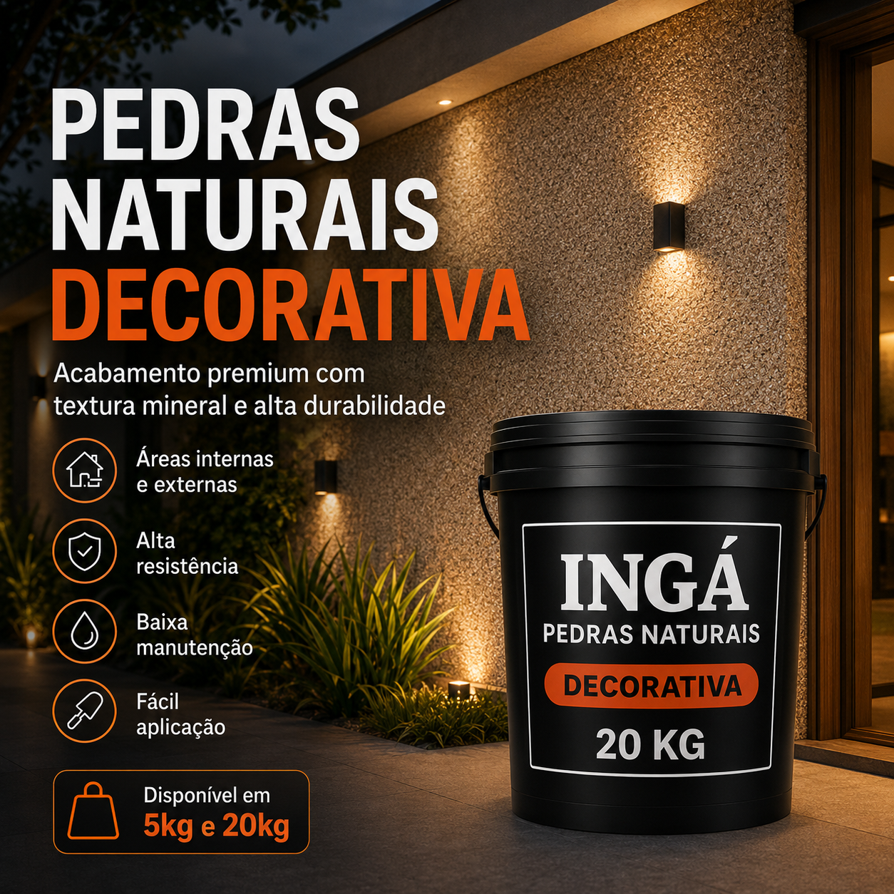 Ingá Pedras Naturais 5kg e 20kg