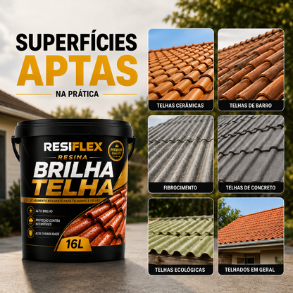 Tinta para Telhados Resiflex Brilha Telha 900ml 3,6L e 16L