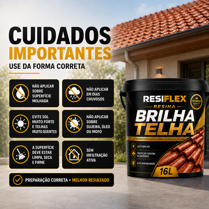 Tinta para Telhados Resiflex Brilha Telha 900ml 3,6L e 16L