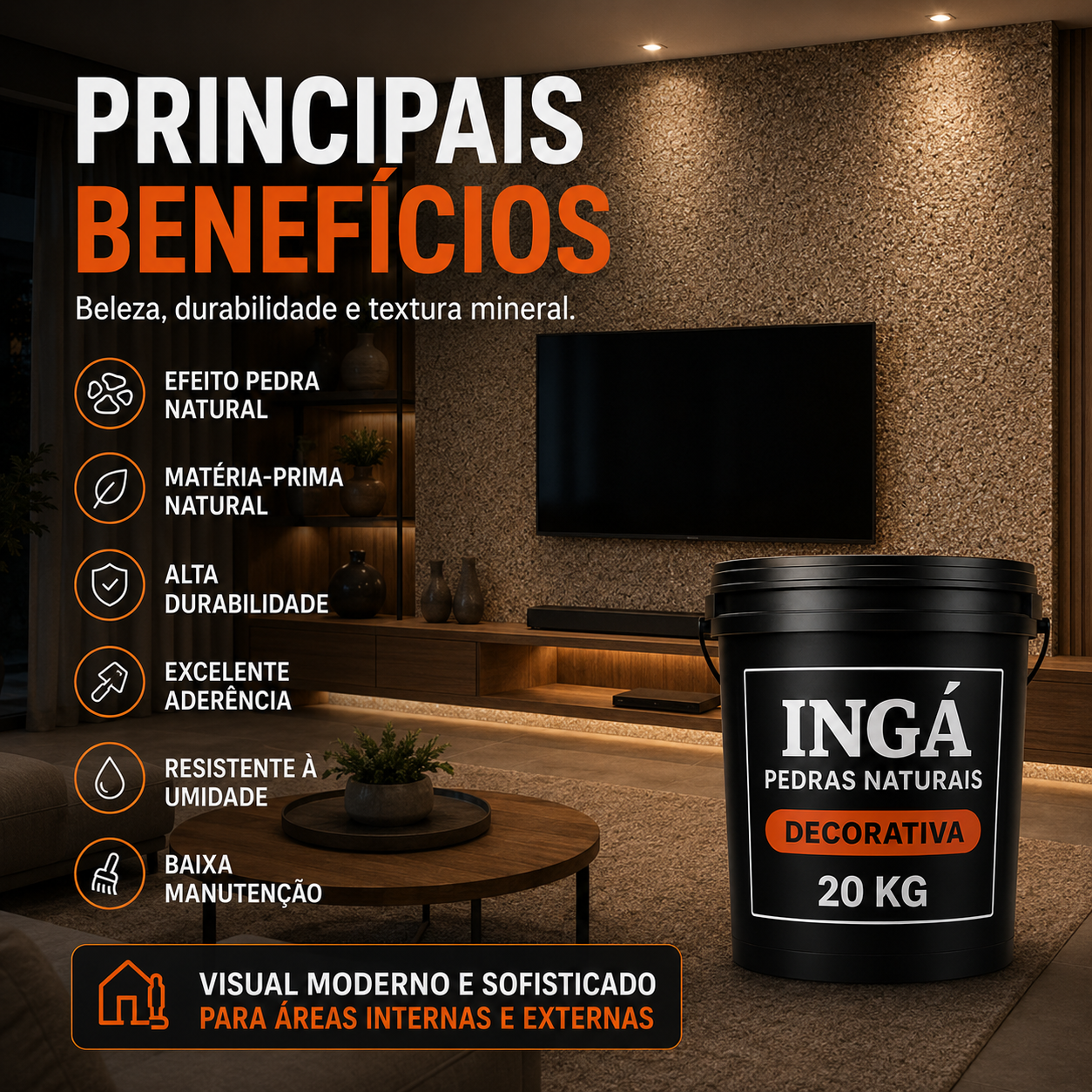 Ingá Pedras Naturais 5kg e 20kg