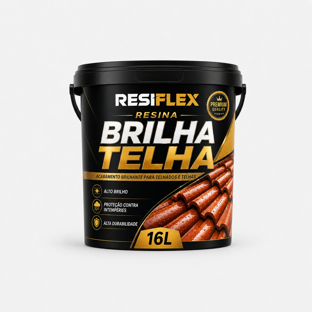 Tinta para Telhados Resiflex Brilha Telha 900ml 3,6L e 16L