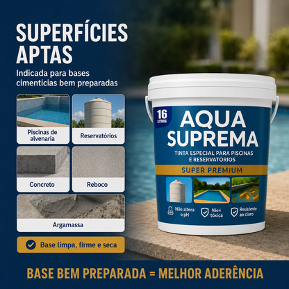 Tinta para Piscinas e Tanques Aqua Suprema 3,6L e 16L